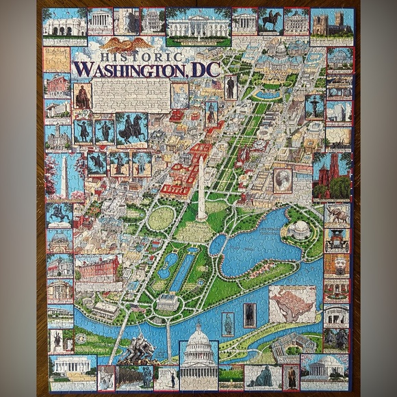 White Mountain 1000 piece Jigsaw Puzzle — “Historic Washington, DC” theme - Picture 1 of 5